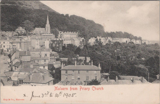 Worcestershire Postcard - Malvern From Priory Church   XT765