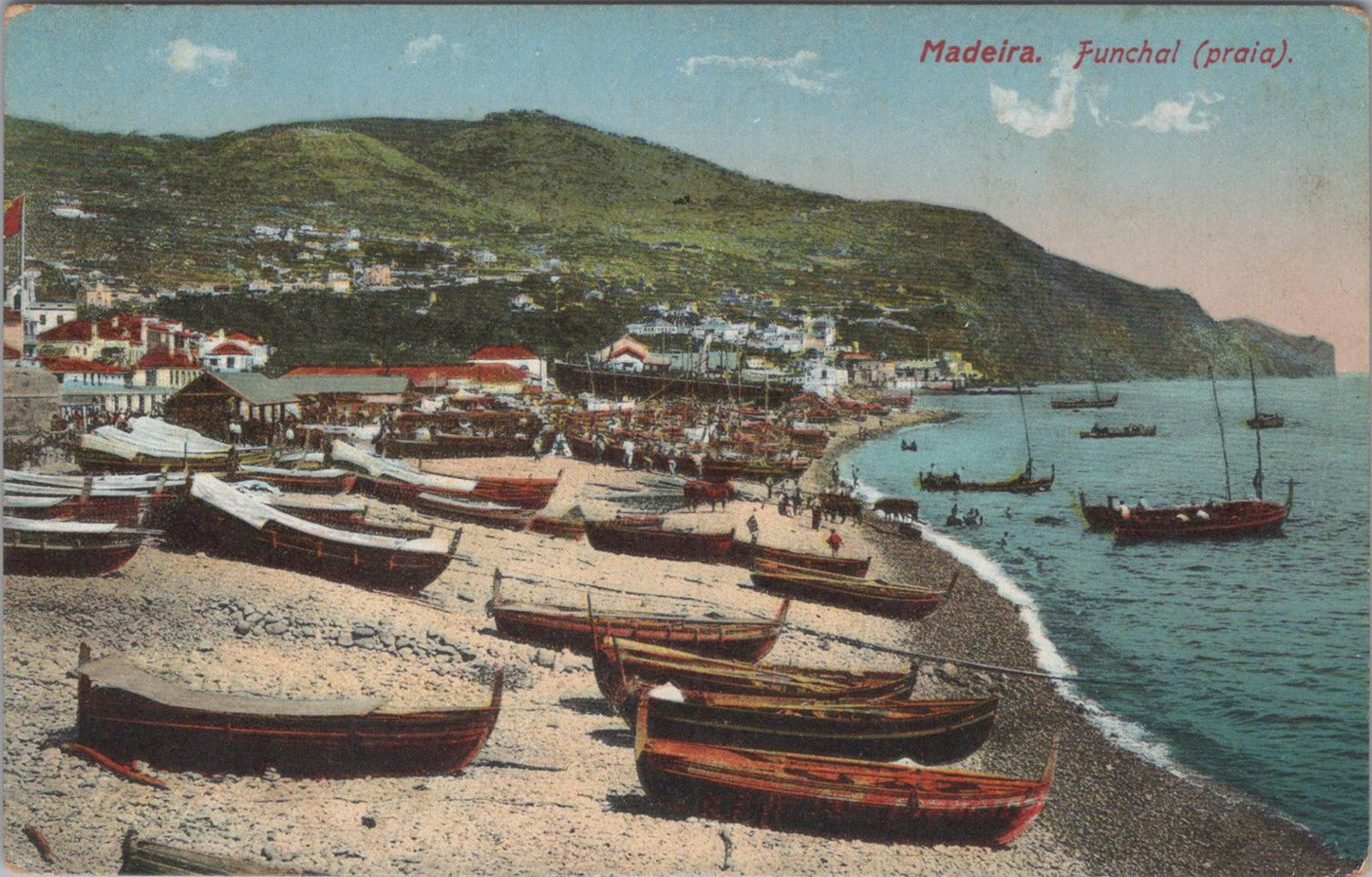 Portugal Postcard - Beach of Funchal, Madeira  XT774