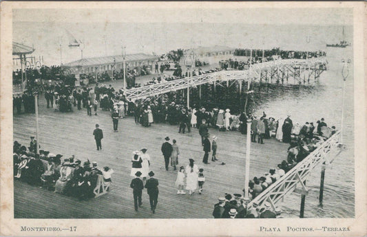 Uruguay Postcard-Terrace of Hotel de los Pocitos,Playa Pocitos,Montevideo XT777