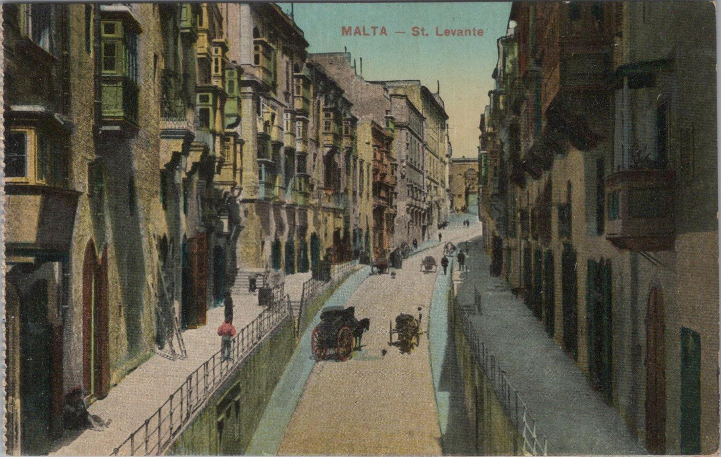 Malta Postcard - Strada Levante, Valletta   XT780