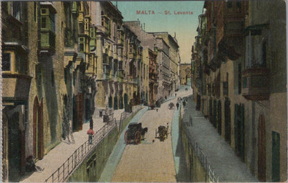 Malta Postcard - Strada Levante, Valletta   XT780