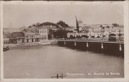 Brazil Postcard - Avenida Martins de Barros, Recife, Pernambuco  XT783