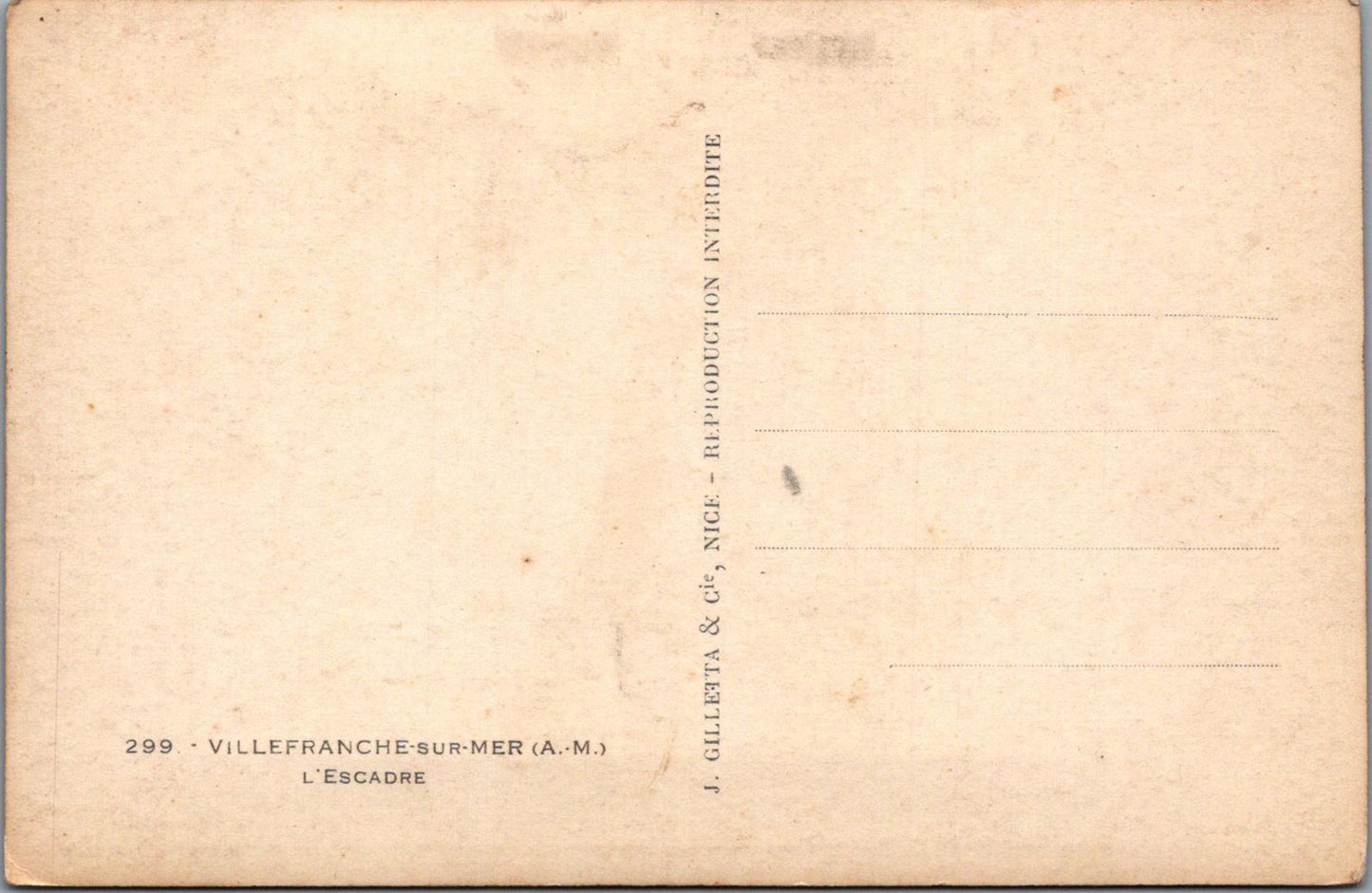 France Postcard - L'Escadre, Villefranche-sur-Mer, Alpes-Maritimes  XT789