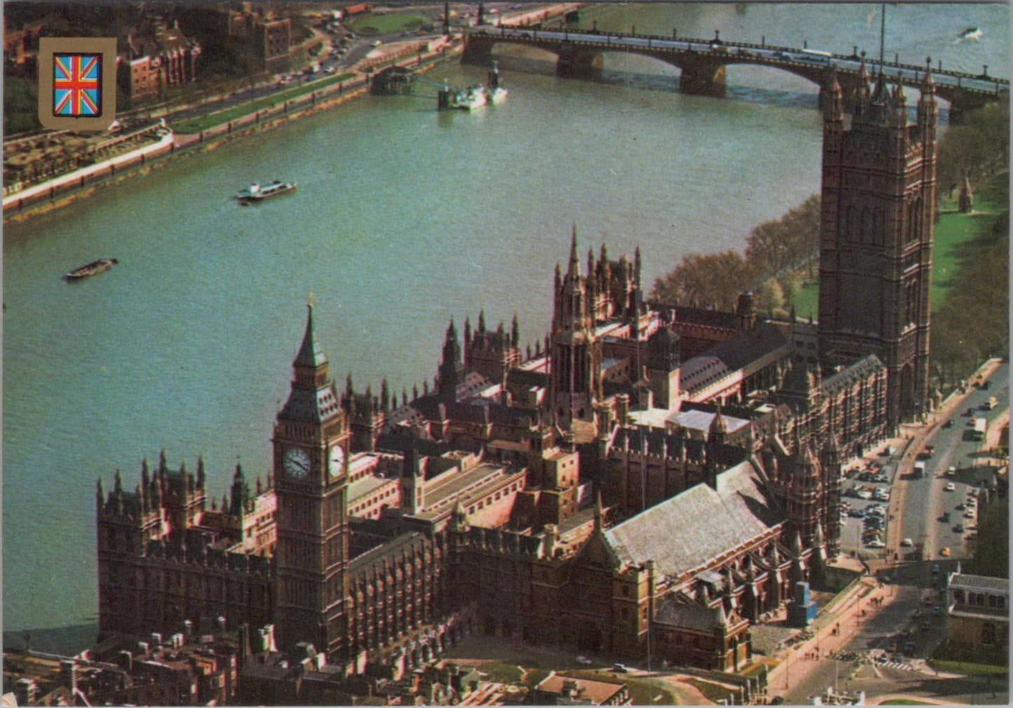 London Postcard - London Houses Of Parliament & River Thames By Air    XT1141