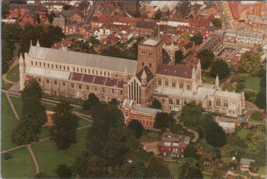 Hertfordshire Postcard - Aerial View Of St. Albans Cathedral  XT1143