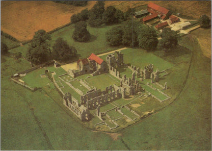 Norfolk Postcard - Aerial View of Castle Acre Priory, Norman Architecture XT1147