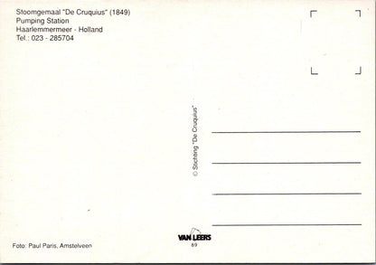 Netherlands Postcard-Stoommachine De Cruquius Pump Station,Haarlemmermeer XT1152