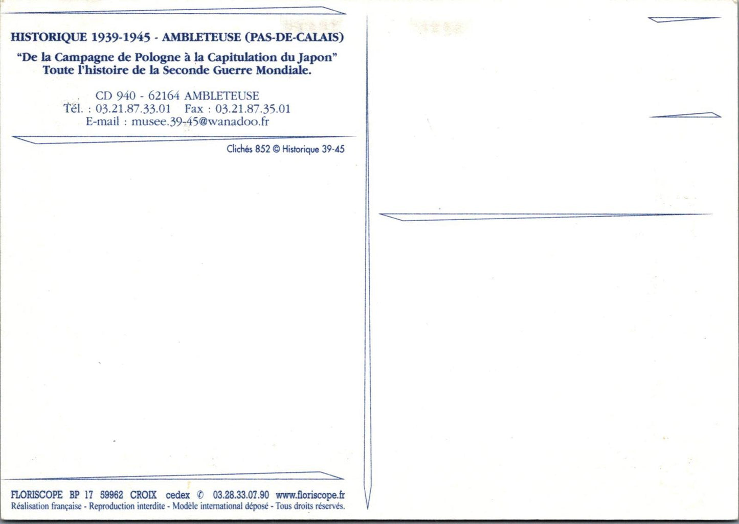 France Postcard - Second World War Museum, Ambleteuse, Pas-de-Calais XT1174