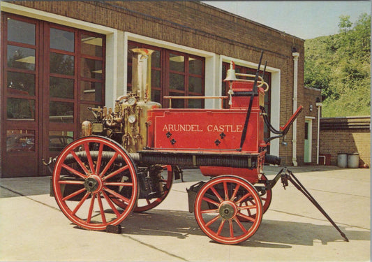 Fire Brigade Postcard - Arundel Castle James Merryweather Horse-drawn Fire Appliance XT1186
