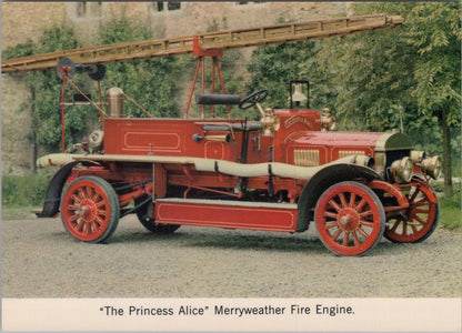 Fire Engine Postcard - The Princess Alice Merryweather Fire Engine  XT1187