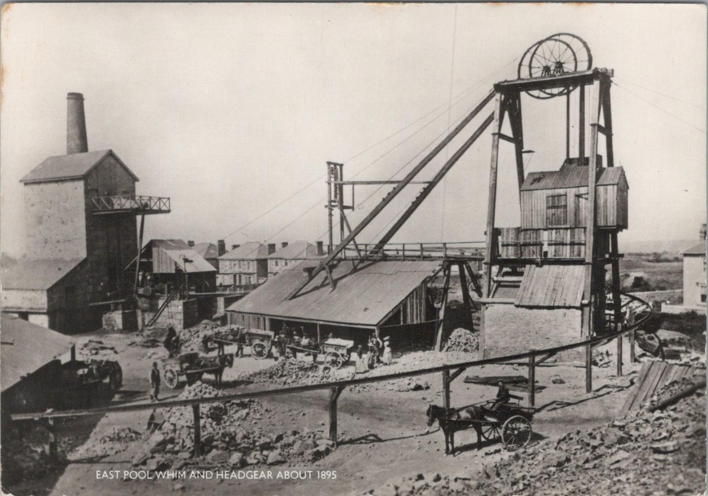 Cornwall Postcard - East Pool Whim and Headgear, Camborne/Redruth  RXT1206