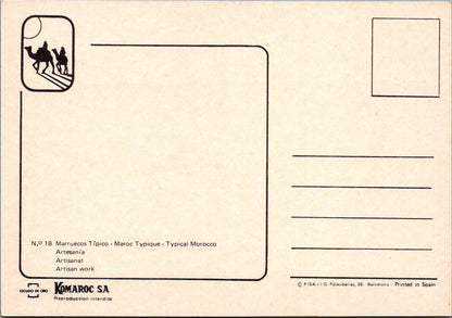 Morocco Postcard - Marruecos Típico, Artesania Artisanat Artisan Work XT1213