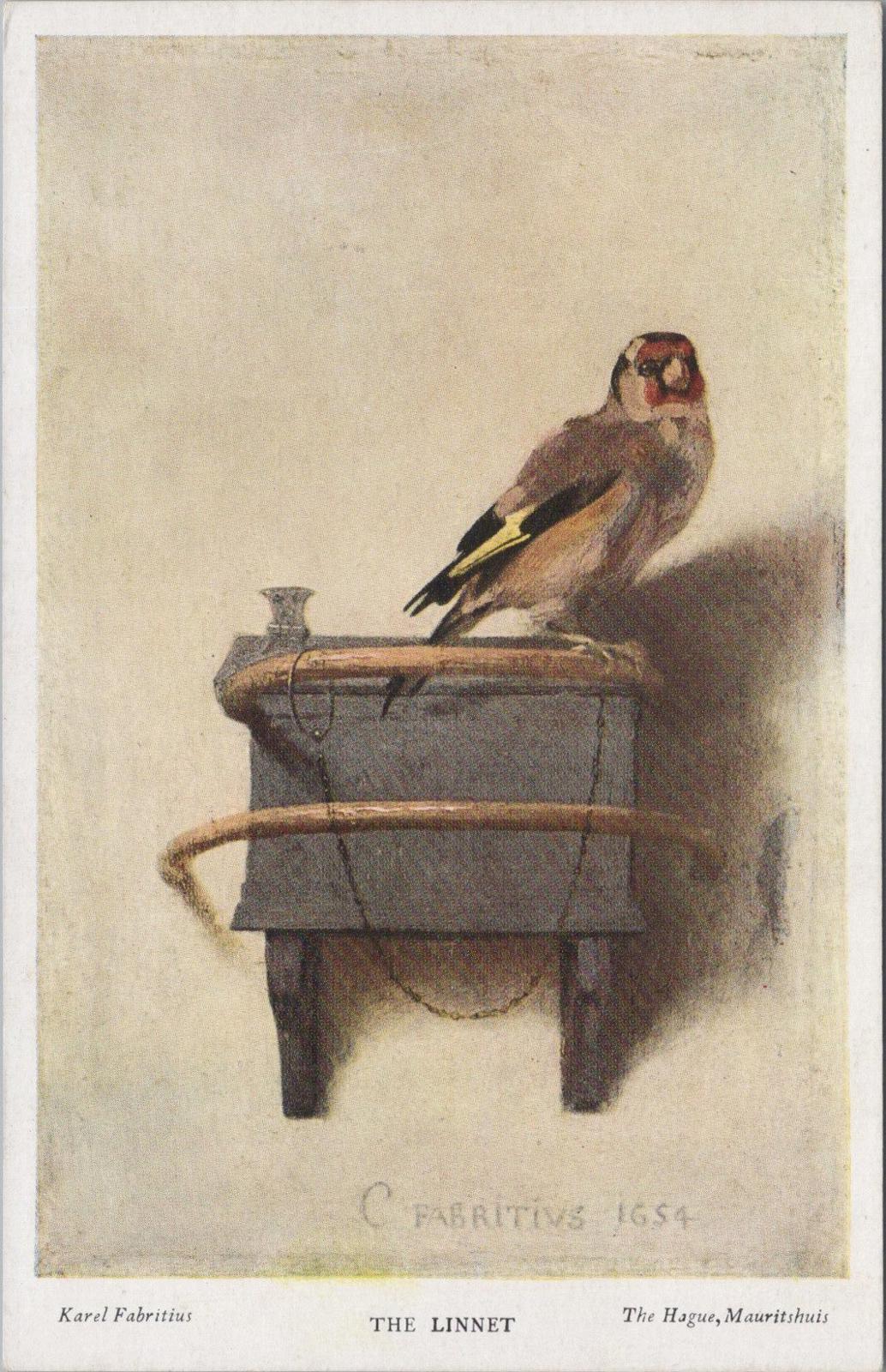 Animals Postcard - Birds, The Linnet, The Goldfinch (Het puttertje)  XT1269