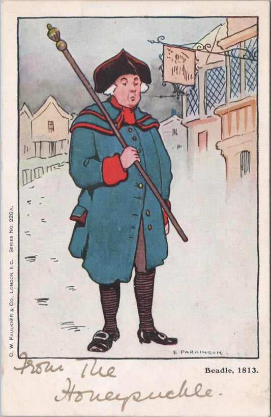 Artist Postcard - Beadle, 1813, Minor Parish Official, Artist Ethel Parkinson XT1302