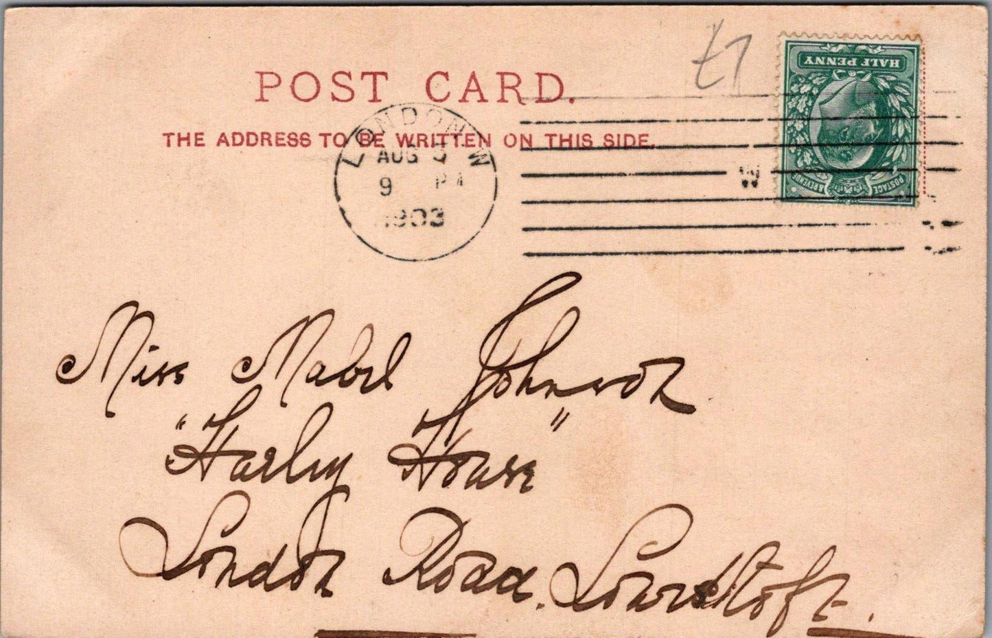 Artist Postcard - A Moonlight Flit, Romance, Artist Ethel Parkinson XT1305