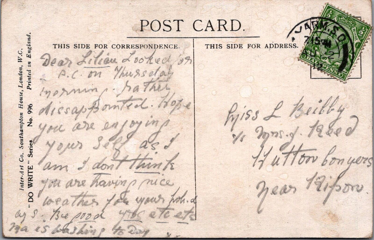 UK Postcard Romance Poem When You Know You're Not Forgotten Flowers XT2422