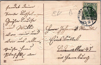 Germany Postcard Herzlichen Glückwunsch zum Geburtstage Girl Roses XT2427