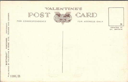 UK Postcard To Greet Your Birthday Poem Galleon Sailing Ship Flowers XT2436