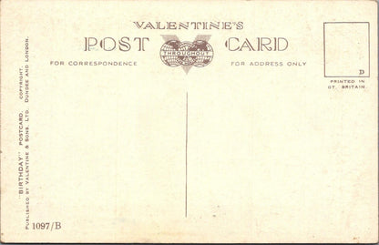 UK Postcard Loving Birthday Wishes Poem Allan Junior Crinoline Lady XT2437