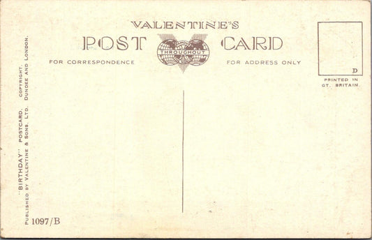 UK Postcard Loving Birthday Wishes Poem Allan Junior Crinoline Lady XT2437