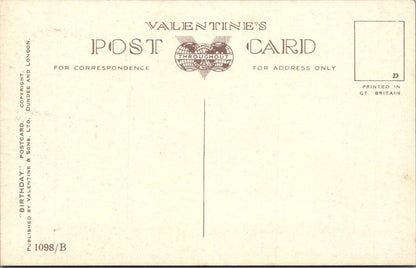 UK Postcard Birthday Old Time Greeting Allan Junior Crinoline Lady XT2438