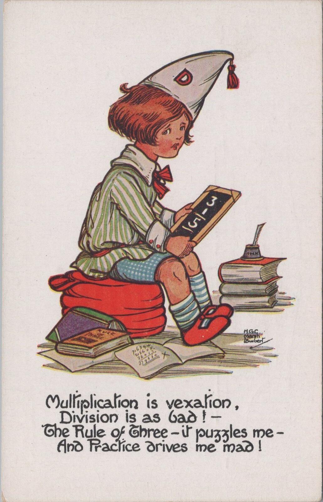 Nursery Rhymes Postcard: Multiplication is Vexation, School Child XT1847