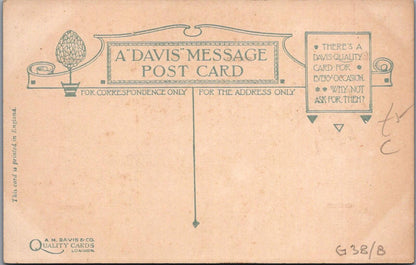 Motto Postcard: Upon The Other Side You'll See. Illuminated Letter XT1852