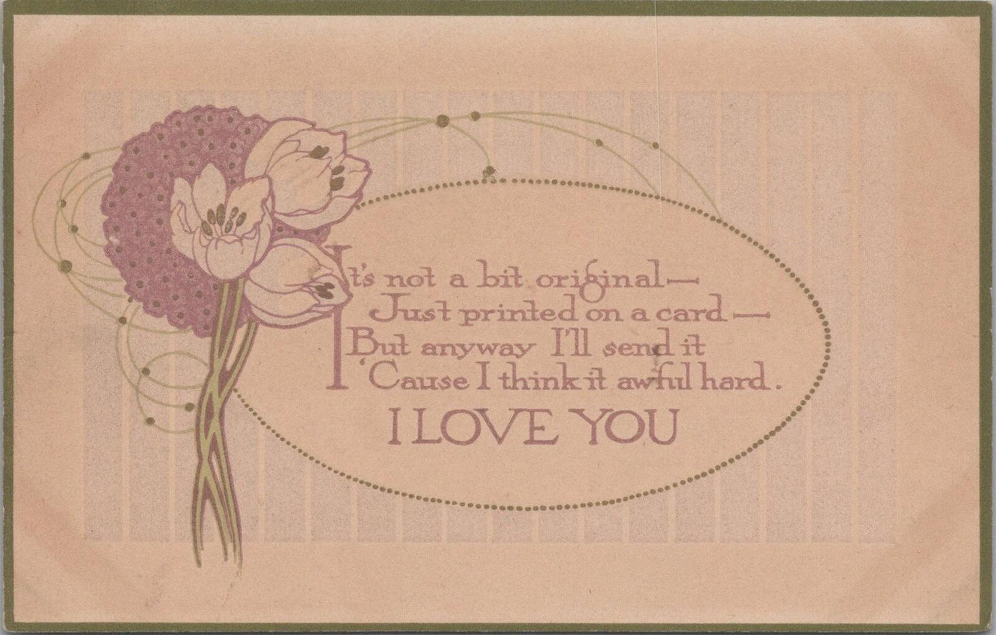 Motto Postcard: It's Not A Bit Original. I Love You Verse XT1854
