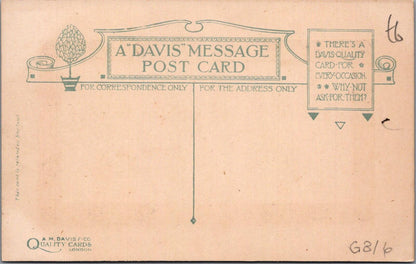 Motto Postcard: Your Postal Received. Rose Decorative Border XT1857