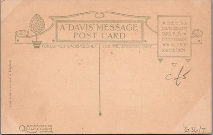 Greetings Postcard: Why I Don't Write Verse Art Nouveau Flower Frame XT3398
