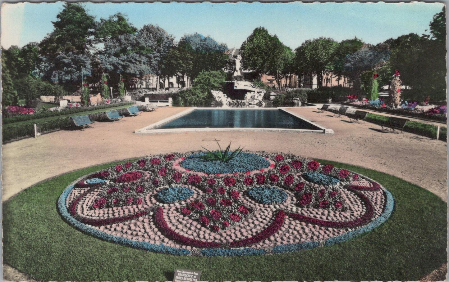 France Postcard: Orléans, Parc Pasteur, Public Garden Real Photo 1950's XT2097