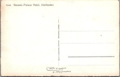 Switzerland Postcard: Adelboden, Nevada Palace Hotel, Alpine Resort View XT2098
