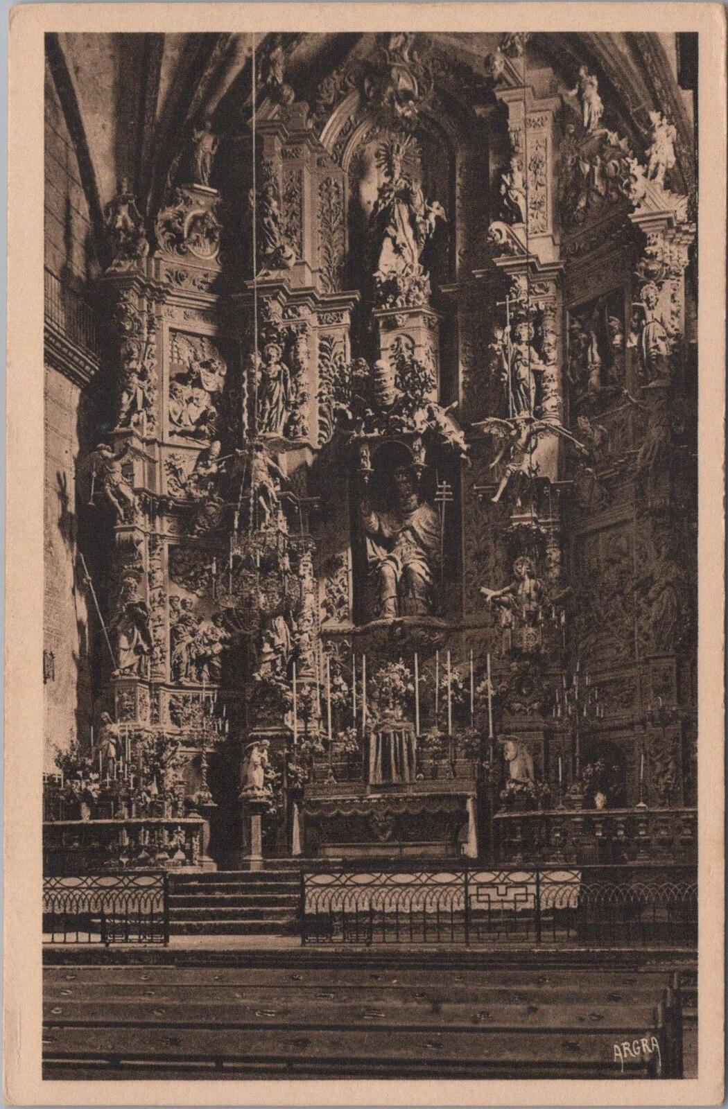 France Postcard: Prades, Church of St. Pierre, Baroque Retable Altarpiece XT2110