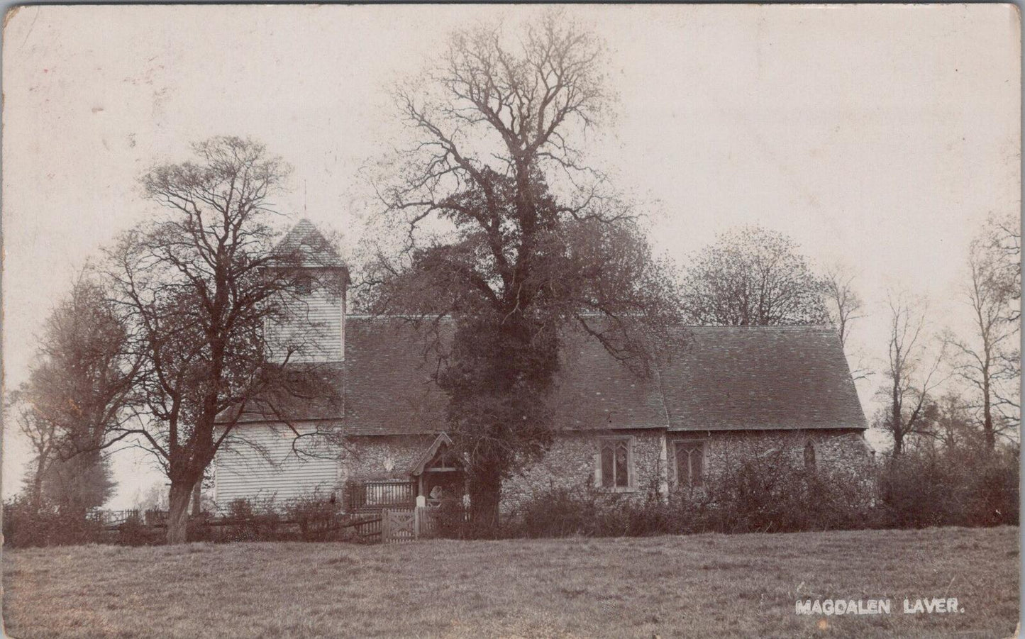 Essex Postcard: Magdalen Laver St Mary Magdalene Church Real Photo 1910's XT2115