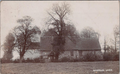 Essex Postcard: Magdalen Laver St Mary Magdalene Church Real Photo 1910's XT2115