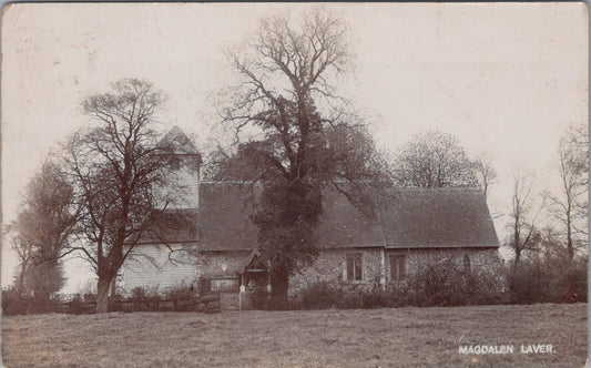 Essex Postcard: Magdalen Laver St Mary Magdalene Church Real Photo 1910's XT2115