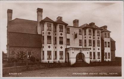 Nanhoron Arms Hotel Nefyn Nevin Gwynedd Wales RPPC Postcard XT2338