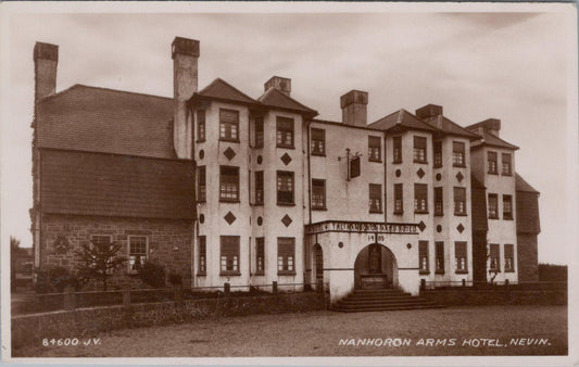 Nanhoron Arms Hotel Nefyn Nevin Gwynedd Wales RPPC Postcard XT2338