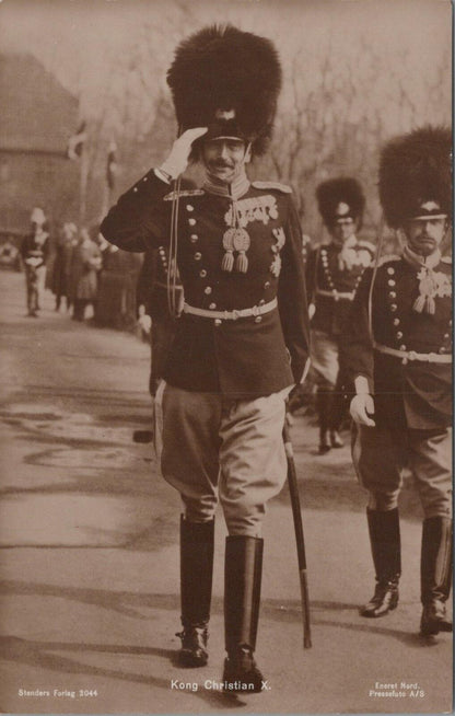 Denmark Postcard King Christian X of Denmark Military Uniform Copenhagen XT2340
