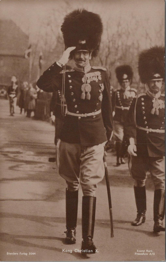 Denmark Postcard King Christian X of Denmark Military Uniform Copenhagen XT2340