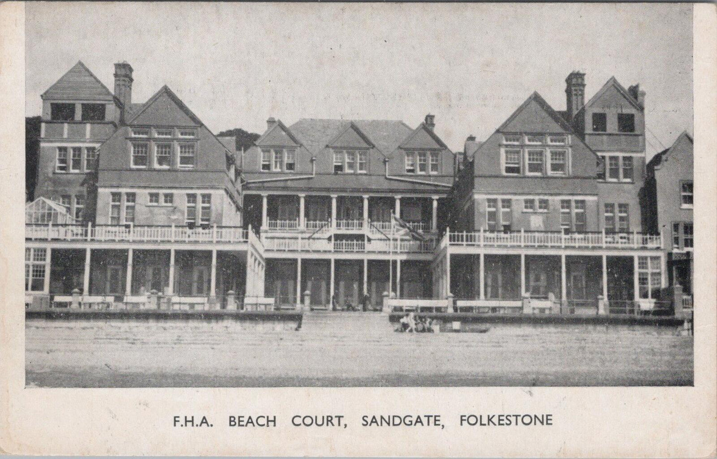 Kent Postcard FHA Beach Court Sandgate Folkestone Hotel England Methodist XT2341