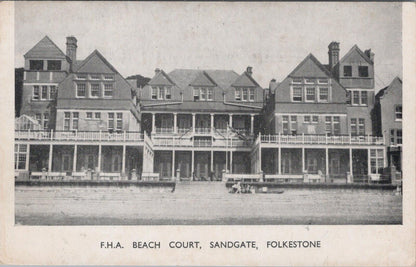 Kent Postcard FHA Beach Court Sandgate Folkestone Hotel England Methodist XT2341