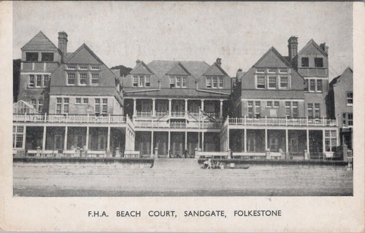 Kent Postcard FHA Beach Court Sandgate Folkestone Hotel England Methodist XT2341