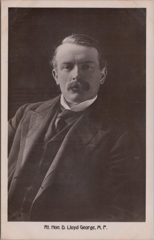 Rt Hon David Lloyd George MP Prime Minister Portrait RP Postcard XT2342