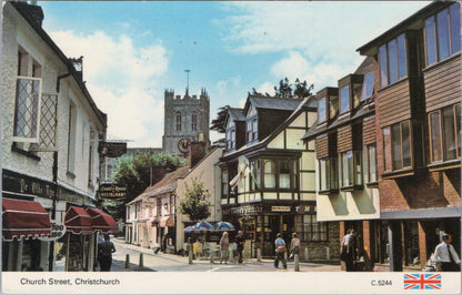 Dorset Postcard Christchurch Church Street Priory Ye Olde Tea House 1970s XT2359