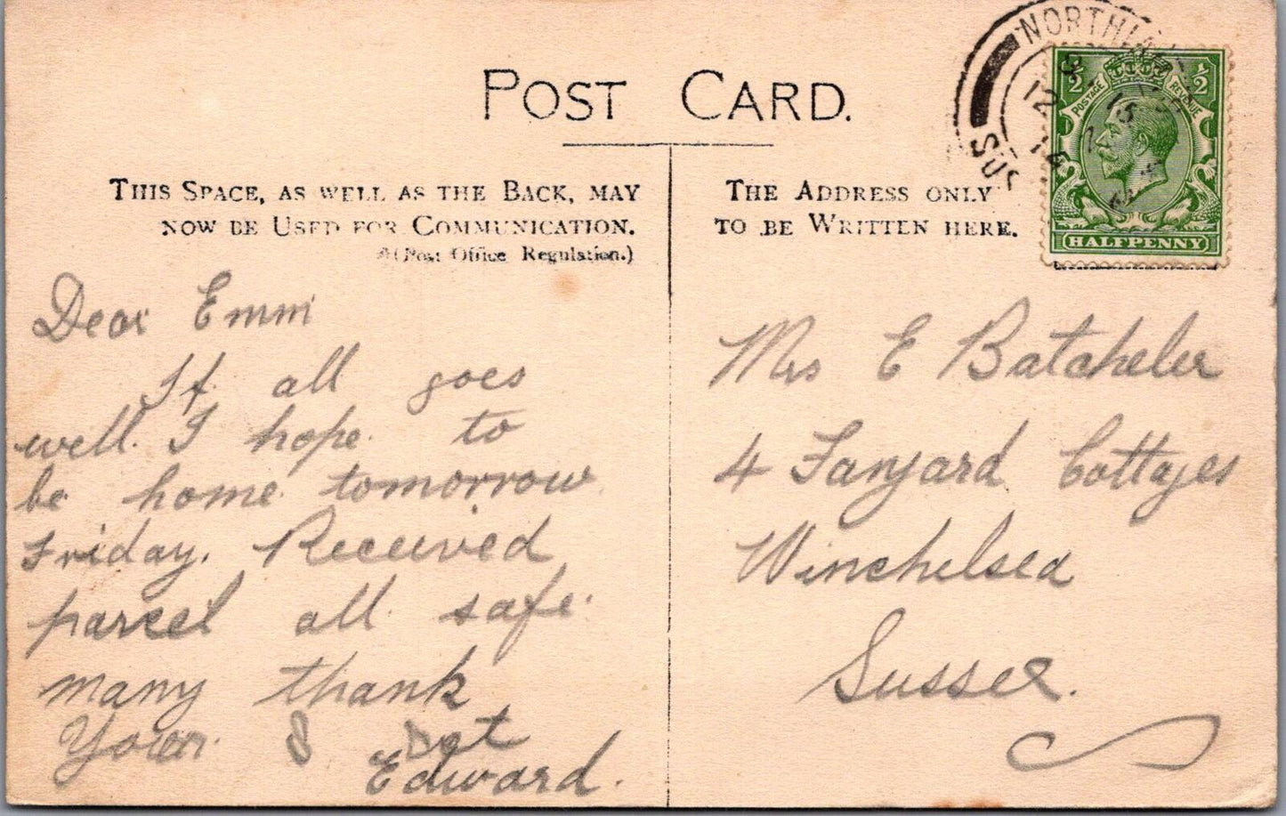 East Sussex Postcard Northiam Village Schools Historic Road Street View XT2367