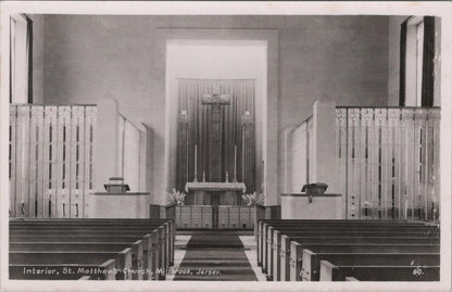 Jersey Postcard St Matthew's Millbrook Glass Church Lalique Art Deco XT2371