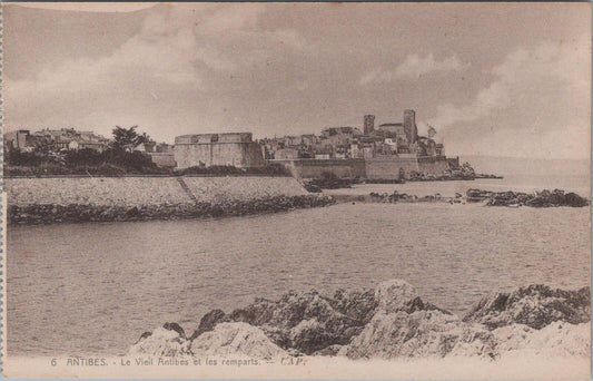 France Postcard Antibes Old Town Ramparts French Riviera Coastal Views XT2374