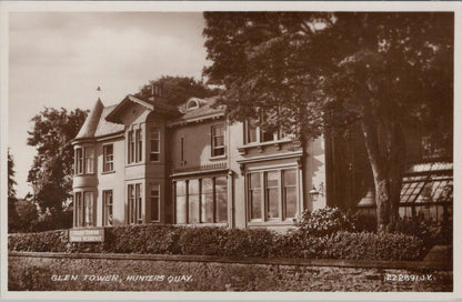 Argyll Postcard Glen Tower Hunters Quay Dunoon Holy Loch RPPC XT2387