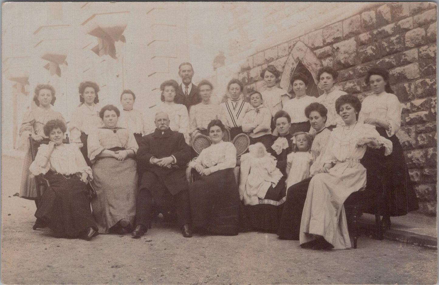 Dorset Postcard Portland Edwardian Group Portrait Real Photo RPPC  XT2391